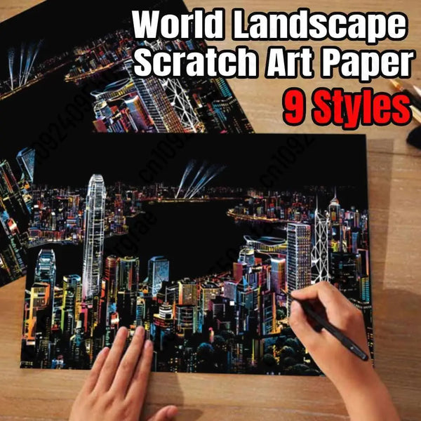 Mount Fuji Scratch Art Painting Kit