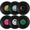 Retro Vinyl Record Coaster Set