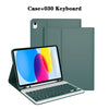 A laptop is shown next to a green keyboard case, demonstrating the Case+030 Keyboard product.