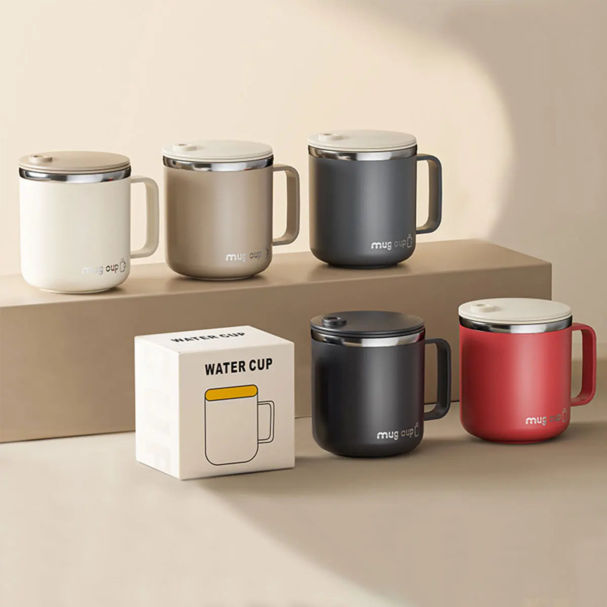Tasse à Café en Acier Inoxydable 304 Isolée avec Couvercle