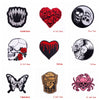 Punk Skull & Horror Embroidered Iron-On Patches (Set of 10)
