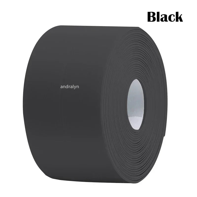 Roll of black andralyn self-adhesive waterproof sealing tape for gaps