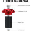 CNC Aluminum Motorcycle Handlebar End Plugs with Rubber Grip
