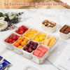 8-Compartment Portable Snack Box with Lid and Handle