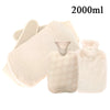 Cozy Plush Hot Water Bottle with Soft Cover – Reusable Hand Warmer & Pain Relief