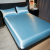 Luxury Satin Fitted Sheet Set with Pillowcases