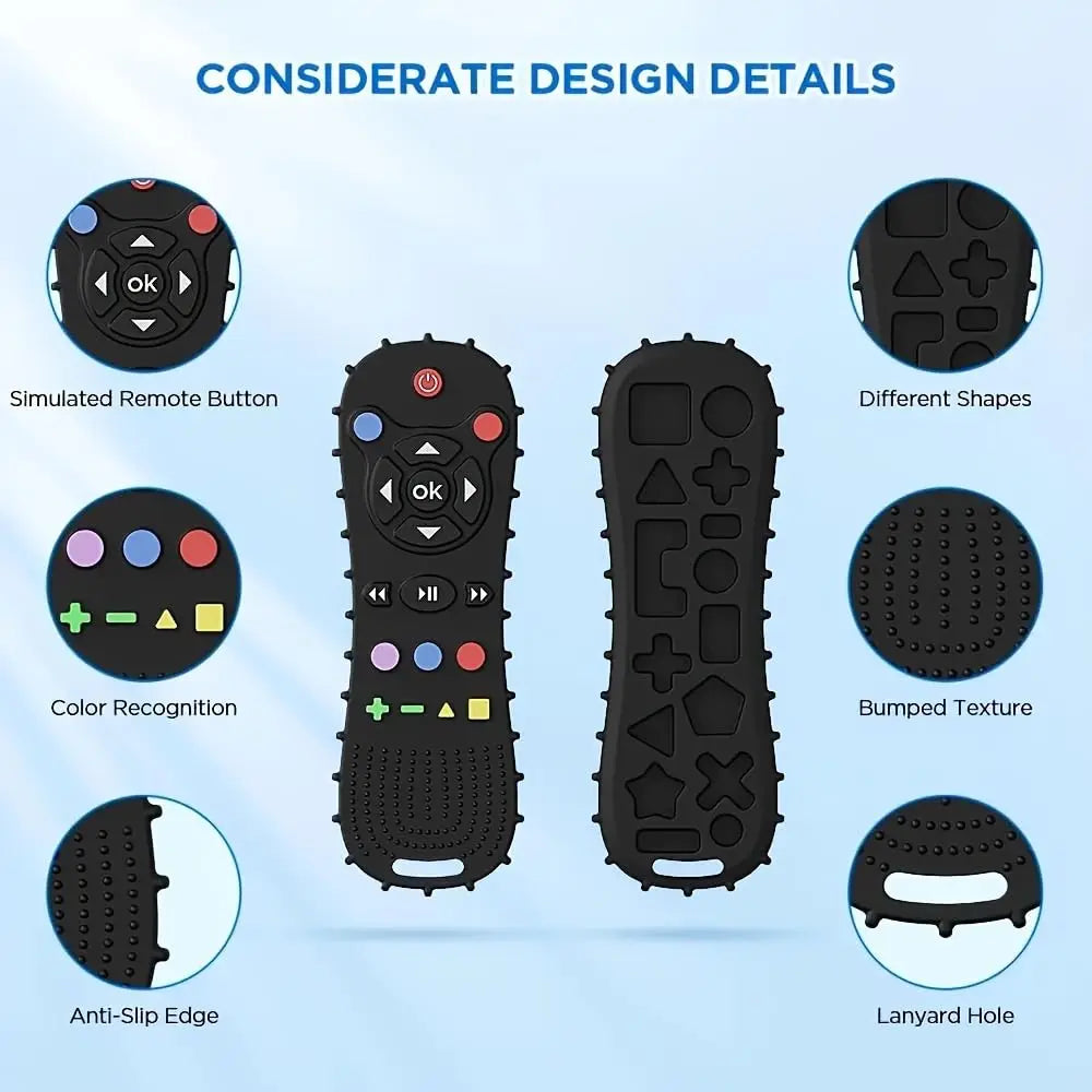 2-Piece Baby Teether Set – Silicone Remote & Game Controller