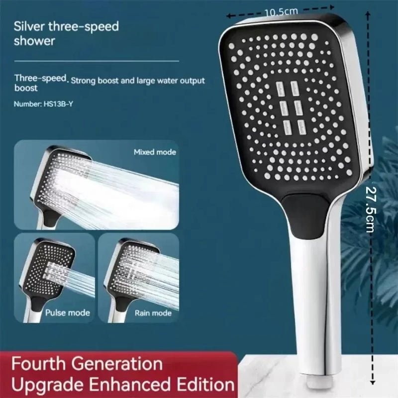 3-Mode Adjustable Handheld Shower Head