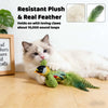Interactive Motion-Activated Bird Cat Toy with Natural Feathers