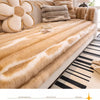 Plush Velvet Padded Sofa Cover with Non-Slip Backing