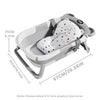 Collapsible Baby Bathtub with Thermometer and Floating Cushion