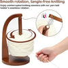 Magnetic Wooden Yarn Holder with Rotating Spindle