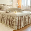 Lace Ruffled Bed Skirt with Non-Slip Mattress Cover