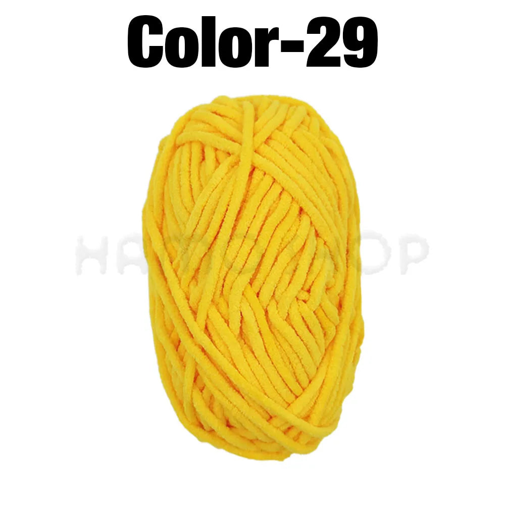 Soft Velvet Chenille Yarn for Knitting and Crochet – 2 Rolls