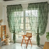 Floral Lace Window Curtain with Soft Sheer Fabric
