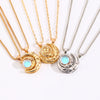 Copper Sun & Moon Magnetic Pendant Necklace