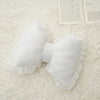 Decorative Bow Cushion with Lace Trim