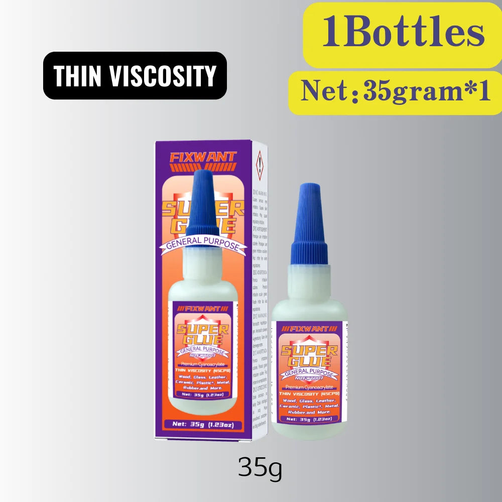 High-Strength Cyanoacrylate Super Glue for Multi-Surface Repairs