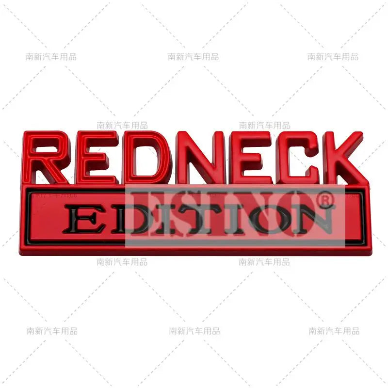 Redneck Edition 3D Chrome Emblem Decal