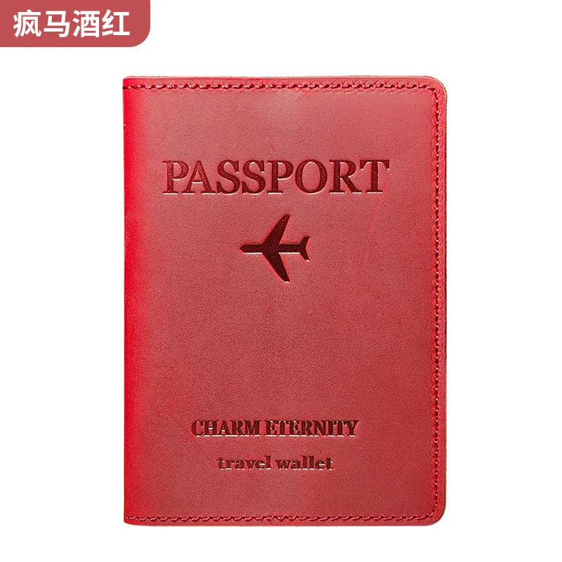 RFID-Blocking Leather Passport Holder