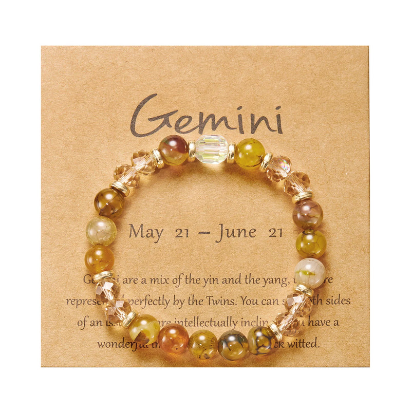 Zodiac Kristall-Armband mit Perlen