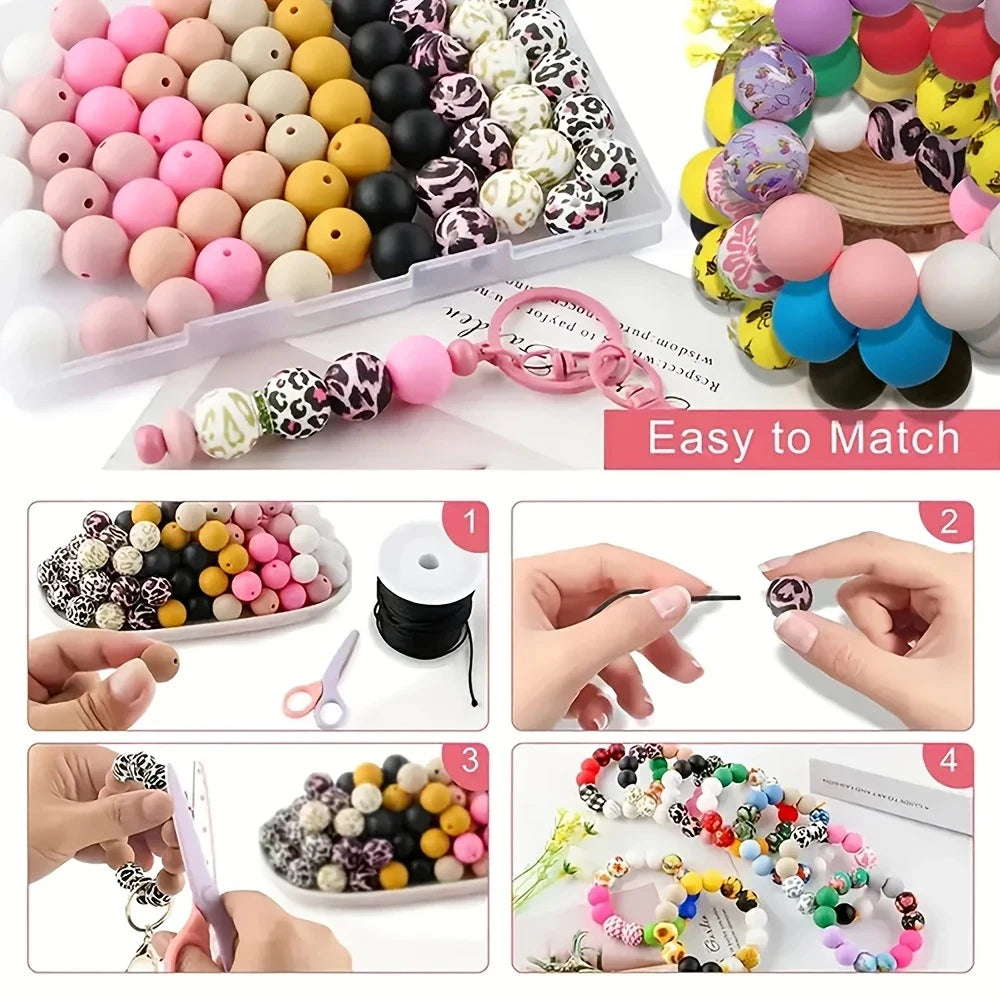 Soft Silicone Floral Beads for Jewelry Making