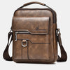 Vintage Leather Messenger Bag for Men – Classic Crossbody Shoulder Bag