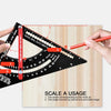 Adjustable Aluminum Alloy Triangle Ruler for Woodworking
