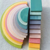 Rainbow Stacking Blocks & Peg Dolls Set – Natural Wooden Toy