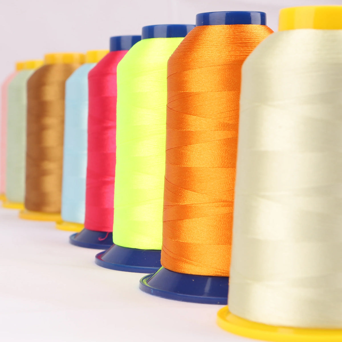 High-Tenacity Polyester Embroidery Thread (120D/2, 40wt) for Home & Industrial Machines