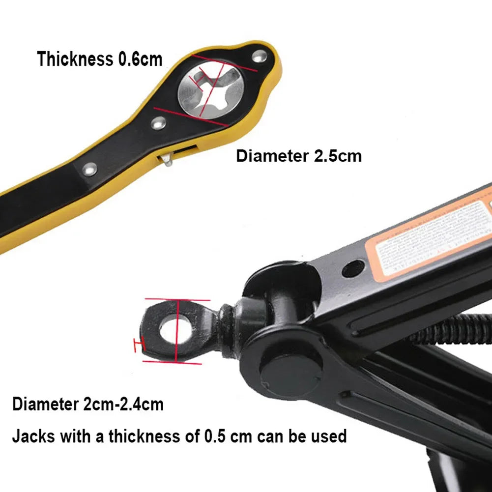 Heavy-Duty Ratchet Lug Wrench with Adapter, 34cm