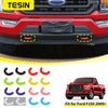 Set of TPE front bumper tow hook covers for Ford F150 trucks