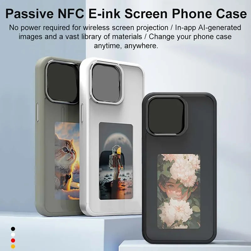 Customizable E-Ink Phone Case with NFC