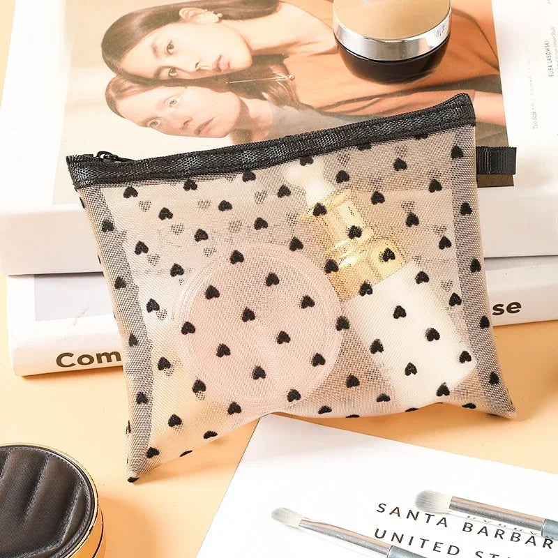 Breathable Mesh Makeup Bag Organizer - Multi-Purpose Travel Toiletry Pouch