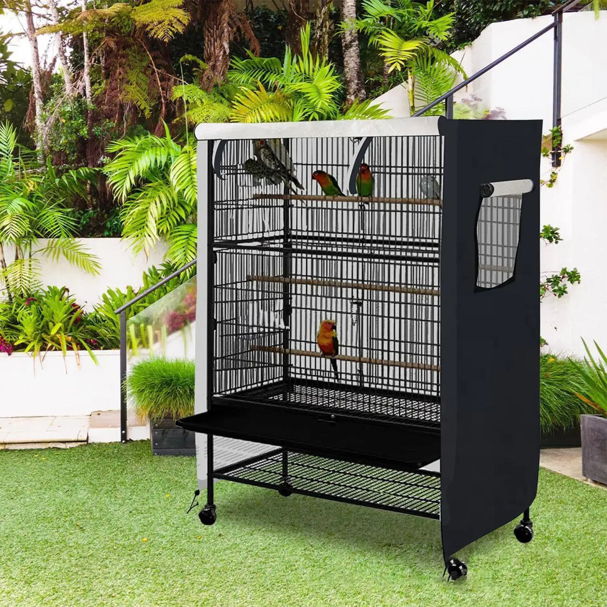 Waterproof Bird Cage Cover with Ventilation Window