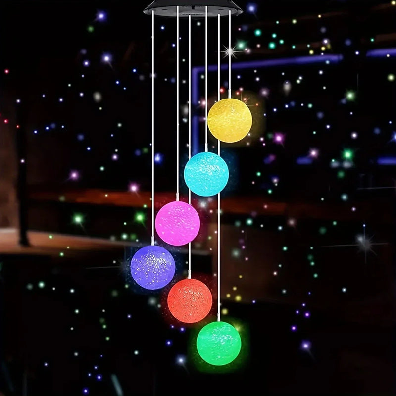 Solar-Powered Color-Changing Wind Chime