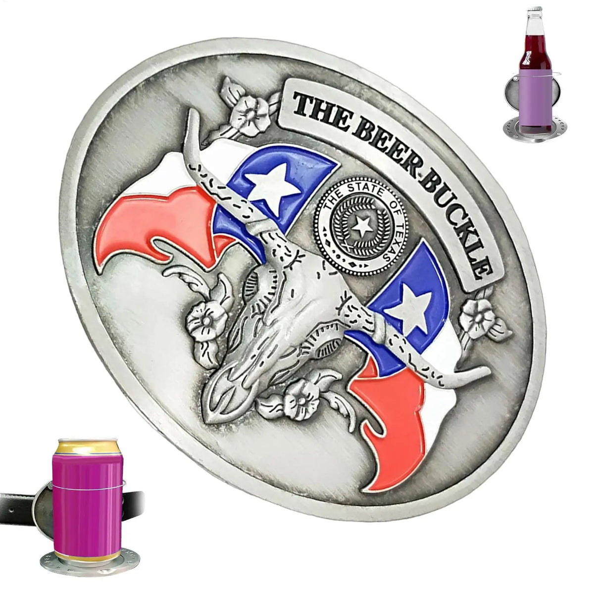 Decorative Flag Eagle Beer Belt Buckle