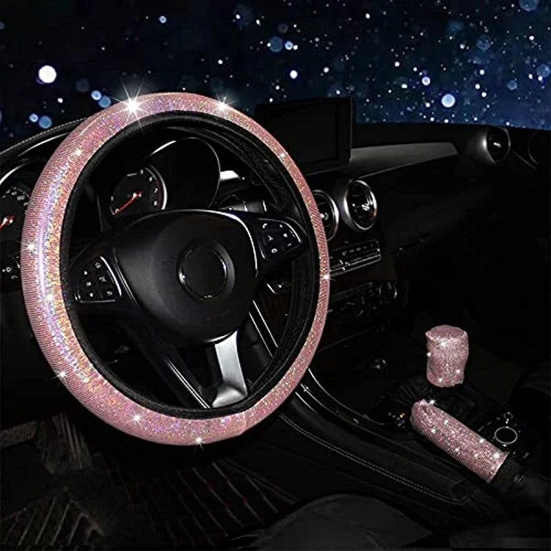 Crystal Diamond Car Steering Wheel Cover