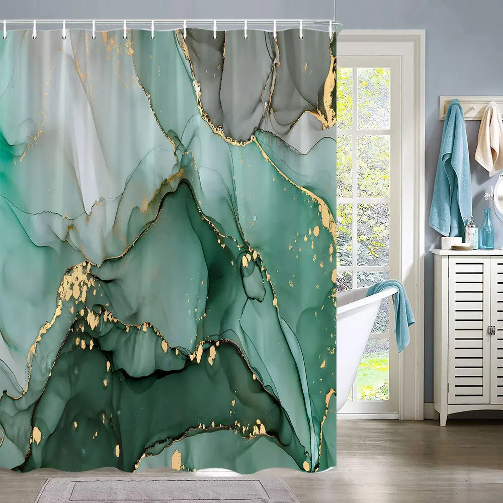 Luxury Marble Abstract Fluid Pattern Shower Curtain