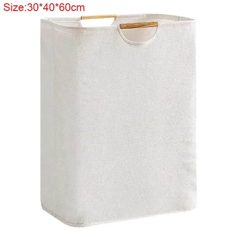 Foldable Cotton Laundry Basket with Handles