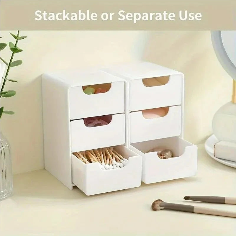 Organizador de Escritorio de 3 Niveles con Cajones