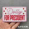 Pink Embroidered Iron-On Letter Patches for Clothing & Accessories
