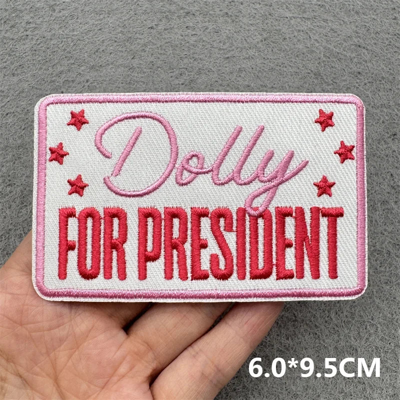 Pink Embroidered Iron-On Letter Patches for Clothing & Accessories
