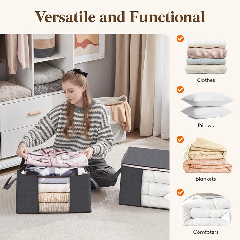 Foldable Storage Bags with Clear Window