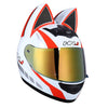 Cat Ear Full Face Motorcycle Helmet with Removable Ears