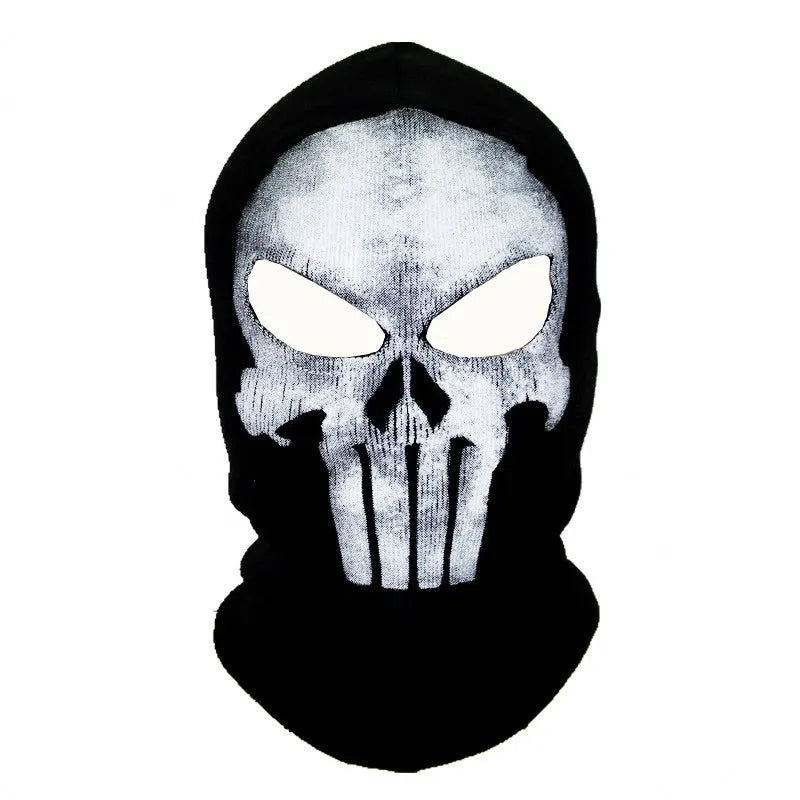 Cotton Balaclava Face Mask with Skull Design