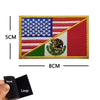 Mexico Flag Eagle 3D Embroidery Patch with Hook-and-Loop Backing