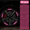 Reflective Wheel Hub Stickers – 20-Piece Set for Enhanced Visibility