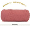A skein of thick, pink-colored polyester blend yarn coiled for knitting and crochet.