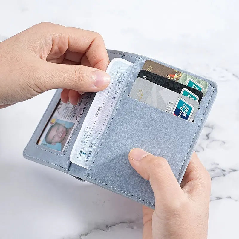 Slim Leather Card Holder Wallet